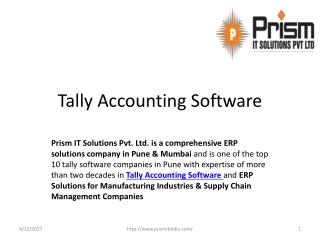 Tally Accounting Software@PrismIT