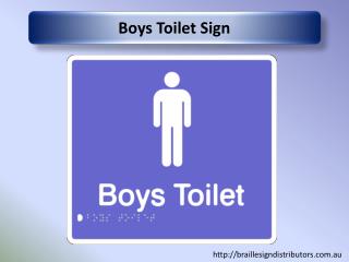 Boys Toilet Sign - Braille Sign Distributors