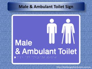 Male & Ambulant Toilet Sign - Braille Sign Distributors