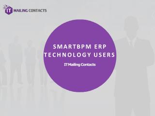 SmartBPM ERP Technology Users List