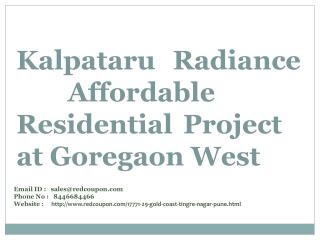 2BHK Apartments in Goregaon West at Kalpataru Radiance by Red Coupon
