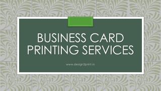 Leading Business Card Printing Service Provider