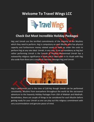 Cheap Hajj & Umrah packages from USA - travelwingsusa.com