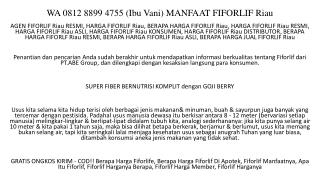 WA 0812 8899 4755 (Ibu Vani) MANFAAT FIFORLIF Riau