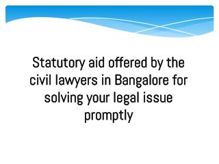 Civil lawyers in Bangalore