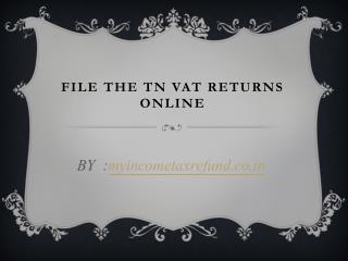 File the TN VAT Returns Online