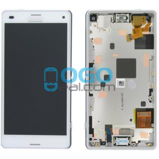 For Sony Xperia Z3 Compact/Z3 Mini LCD & Digitizer Touch Screen Assembly With Frame - White