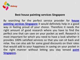 Best House Painting Services In Singapore