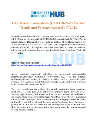 Global Acetic Anhydride Market Trends and Forecast Report 2017