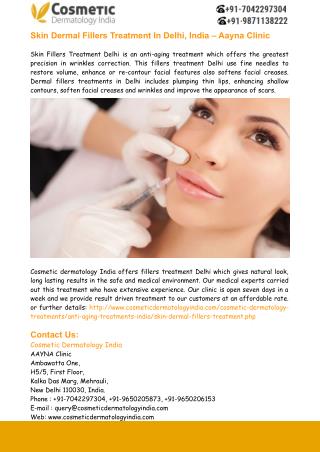 Skin Dermal Fillers Treatment In Delhi - Aayna