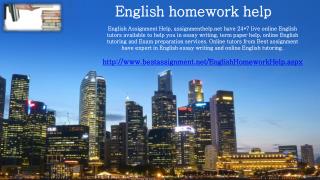 English homework help