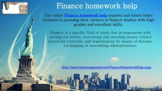 Finance homework help