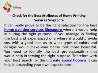 Check for the best attributes of home printing services singapore