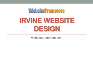 Irvine Website Design - websitepromoters.com