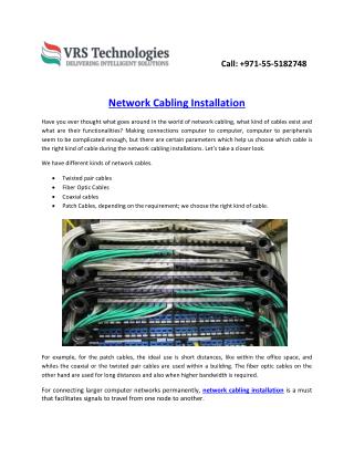 Understanding Network Cabling Installation