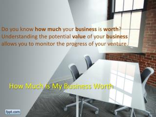 How Much Is My Business Worth