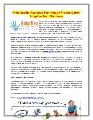 Assistive Technology Devices