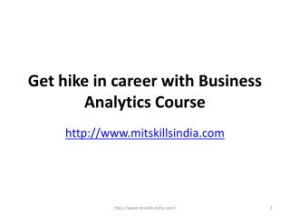 Get hike in career with Business Analytics Course