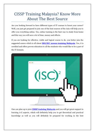 CISSP Training Malaysia- Know More About The Best Source