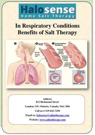 In Respiratory Conditions Benefits of Salt Therapy