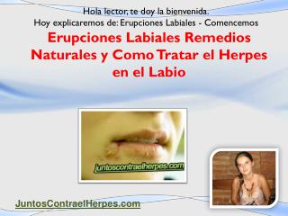 Erupciones labiales remedios naturales como tratar el herpes en el labio