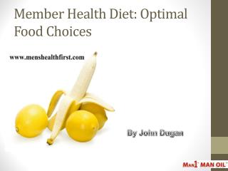 Member Health Diet: Optimal Food Choices