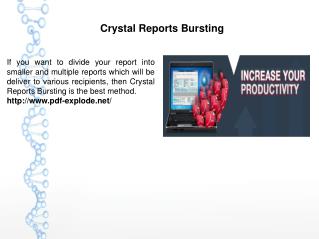 Crystal Reports Bursting