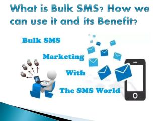 What is Bulk SMS? How we can use it and its Benefit?