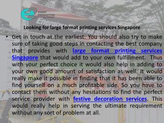 Looking for large format printing services singapore