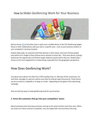 How to Make Geofencing Work for Your Business