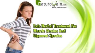 Safe Herbal Treatment For Muscle Strains And Ligament Sprains