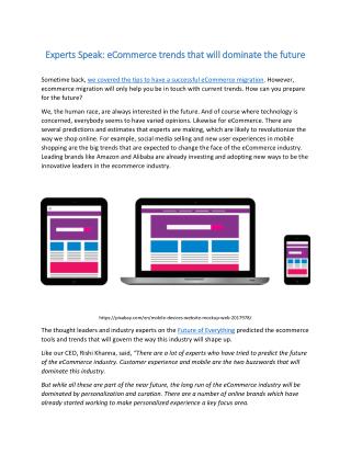 Experts Speak: eCommerce trends that will dominate the future