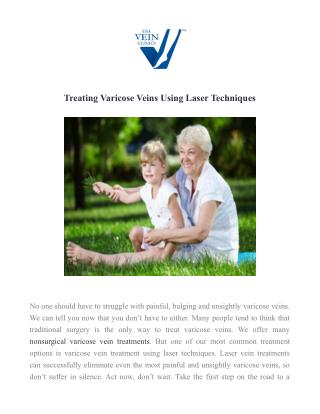 Treating Varicose Veins Using Laser Techniques