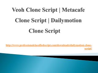 veoh clone script, metacafe clone script, Dailymotion clone script