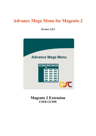 Advance Mega Menu Magento Extension