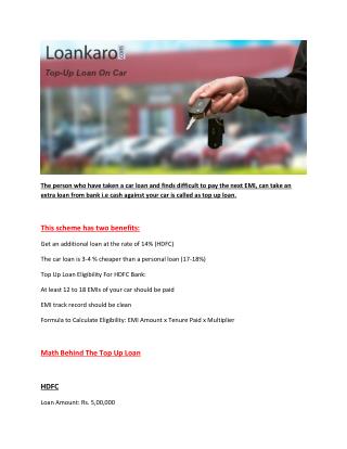 What is Top Up Loan?