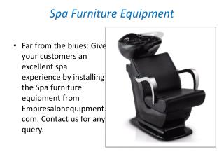 Spa Furniture Equipment