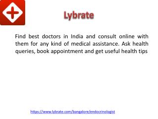 Endocrinologist in Bangalore | Lybrate