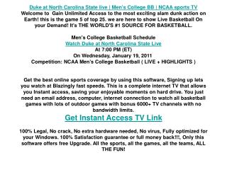 Duke at North Carolina State live | Men's College BB | NCAA