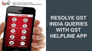 GST App to Resolve GST Queries