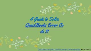 QuickBooks Error 31