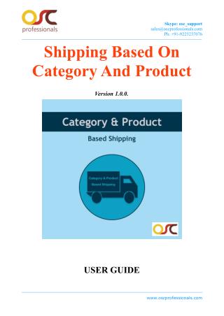 Category & Product Based Shipping Magento Extension