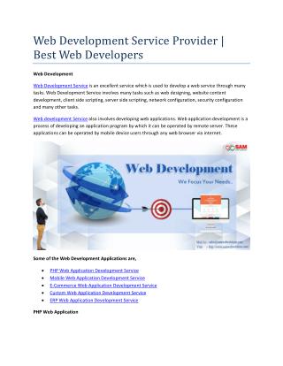 Web Development Service Provider | Best Web Developers