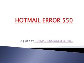 HOTMAIL ERROR 550