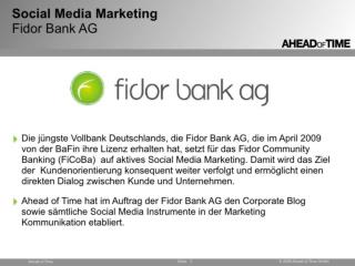 Fidor Bank AG erfolgreich im Social Media Marketing