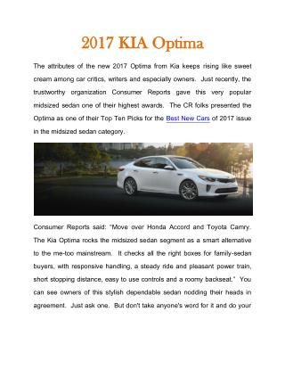 2017 KIA Optima Sedan