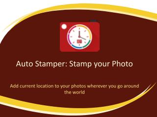 Add GPS stamp on photo