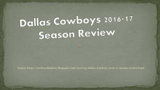 Dallas Cowboys 2016-17 Season Review