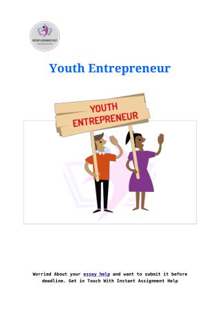 Sample on Youth Entrepreneur