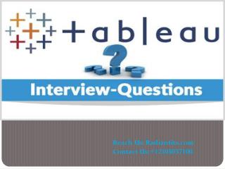 Tableau interview Questions